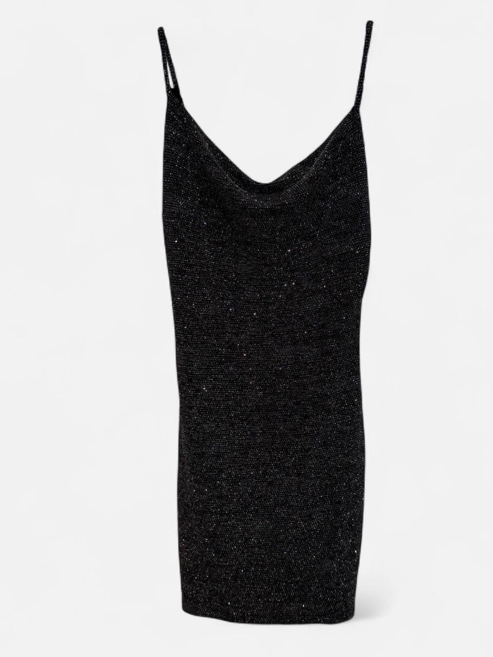 Forever 21 black glitter sparkly bodycon dress Small
